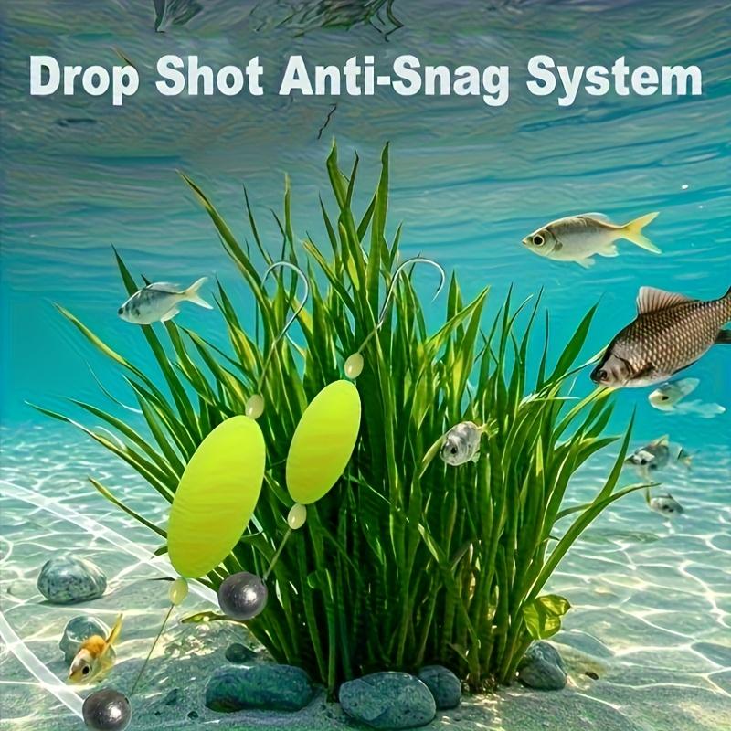 5-Pack Reverse Double Hook Rig Set with Floats and Weights, No-Tuning Design for European Carp Fishing, Suitable for Various Fish Sizes 4#-13#