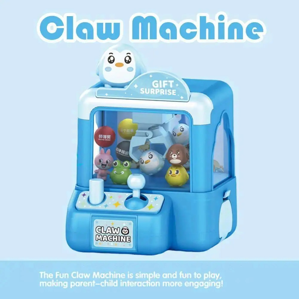 Mini Claw Machine for Kids Cartoon Grab Ball Doll Machine Home Candy Twisted Egg Catcher Toy Arcade Game Prize Gift Machine