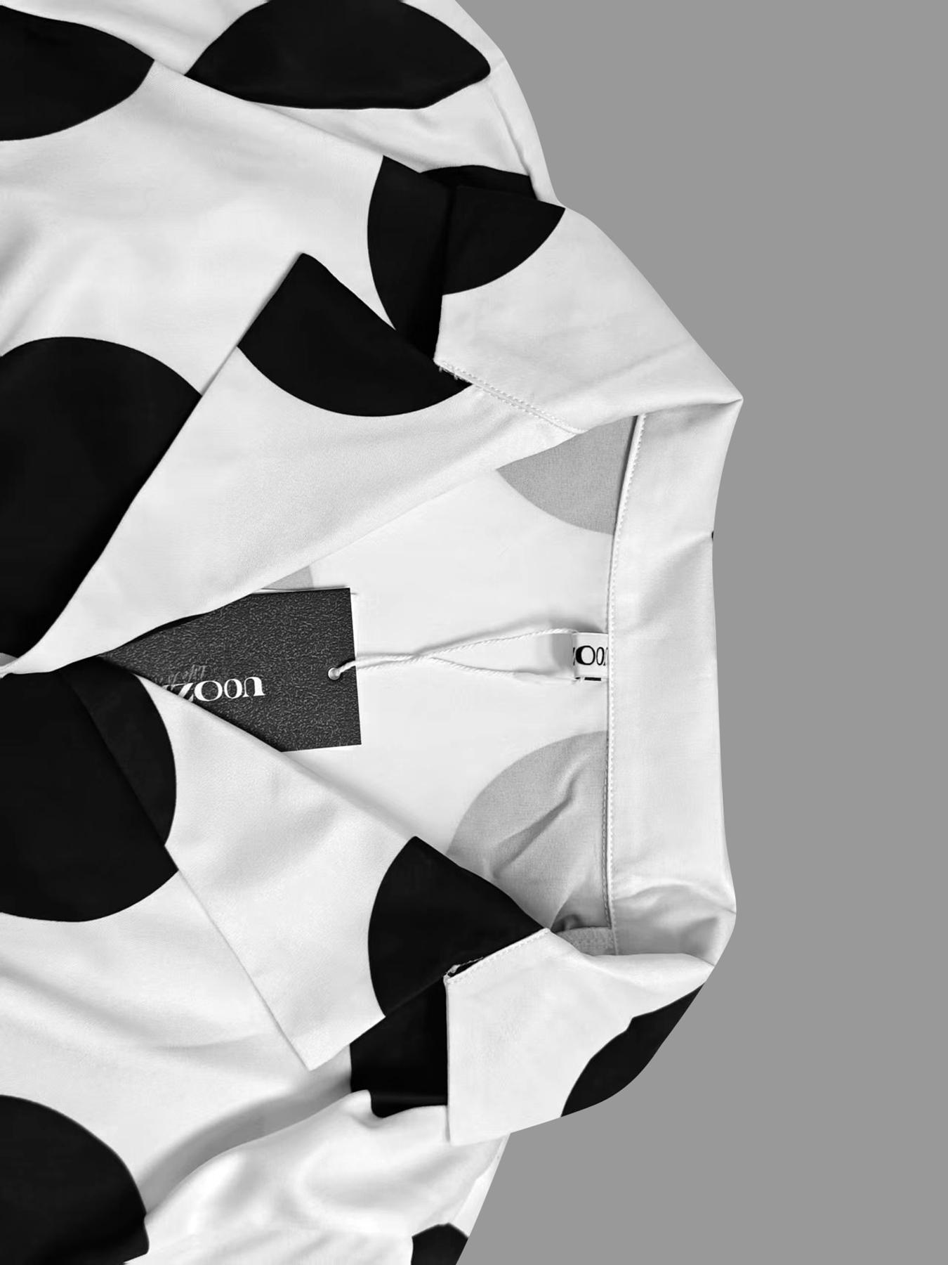 Women's A-Line Long Sleeve Polka Dot Belted Maxi Dress, Casual Summer Fashion, Elegant Pocket Design, Perfect for Parties & Daily Wear