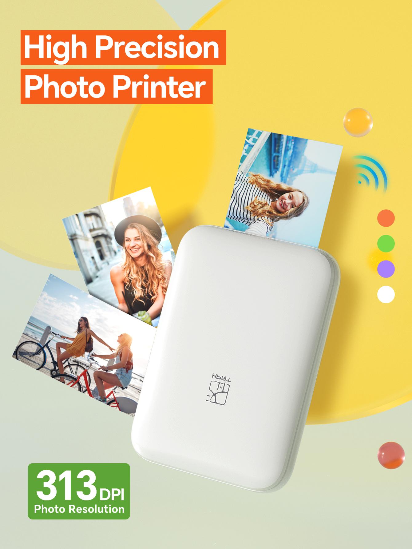 HPRT MT53 Mini Photo Printer, Portable Wireless Bluetooth Sticker Printer for iPhone & Android, 2x3 Inch Instant Color Sticker Photos, Valentine's Day Gift