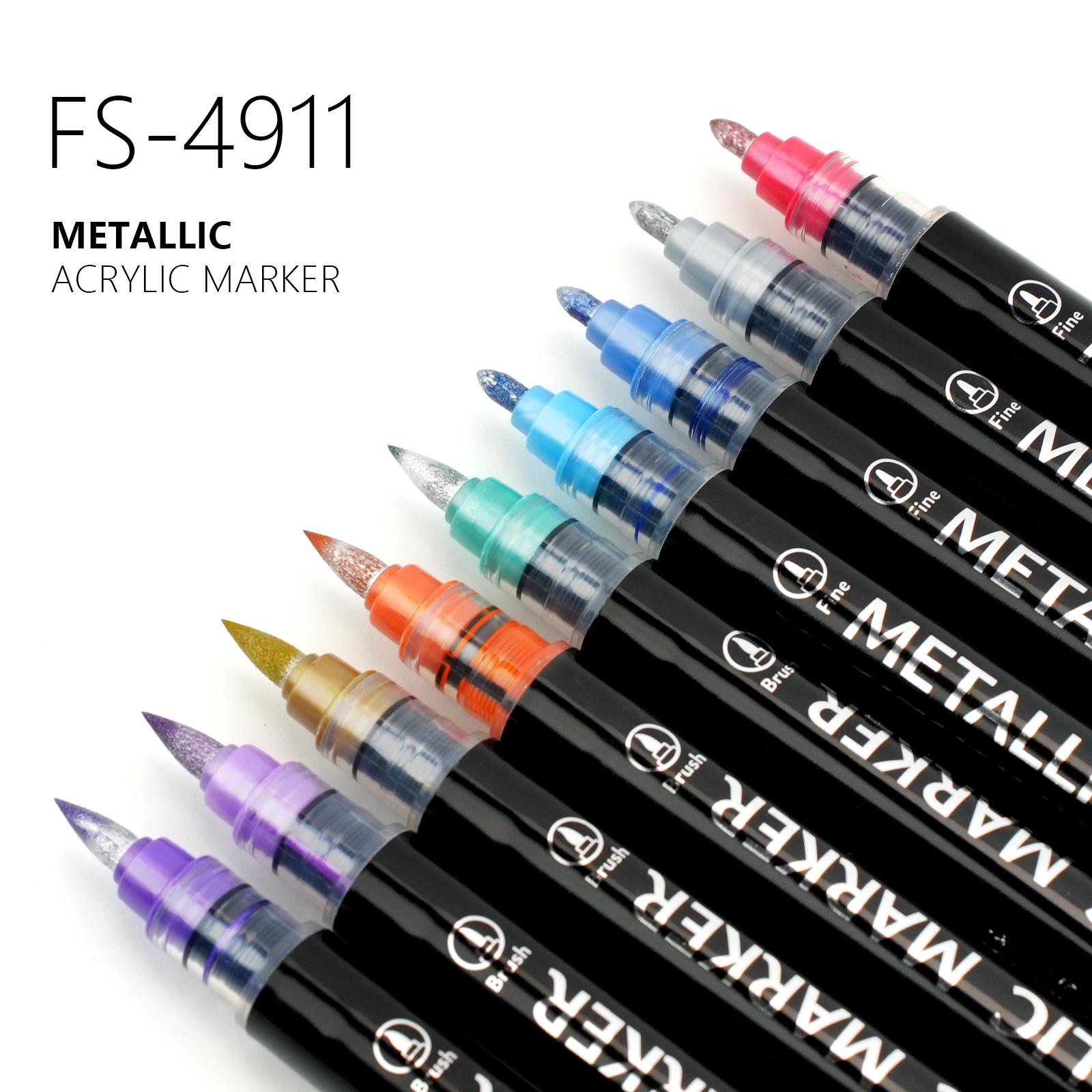 Metallic Color Markers 12/24/36/48 Colors, Non-Transparent Art Pens for Drawing, DIY Anime, School Supplies, New Condition