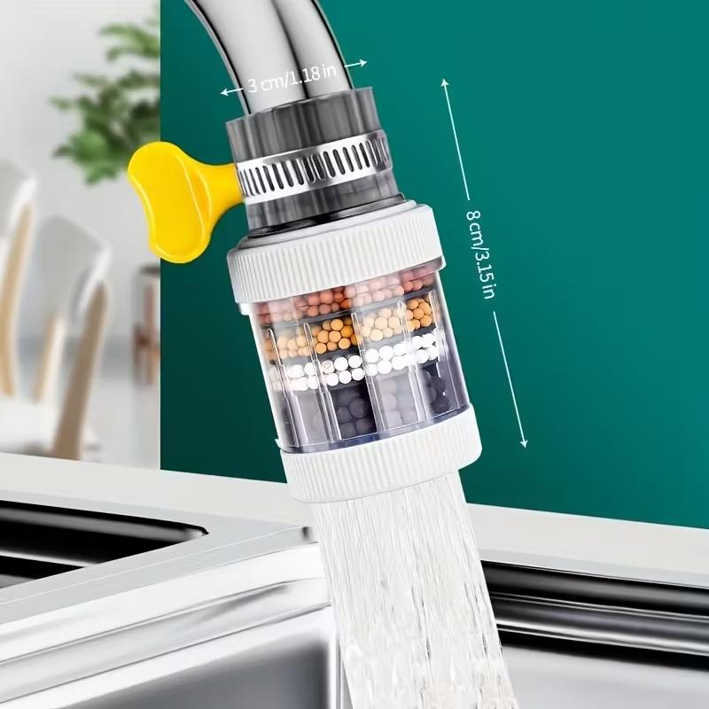 Kitchen Faucet Water Filter, Activated Carbon Filtration, Removes Chlorine Fluoride Heavy Metals, Ideal Gift for Home Kitchen Bathroom, Water Filter for Sink Faucet