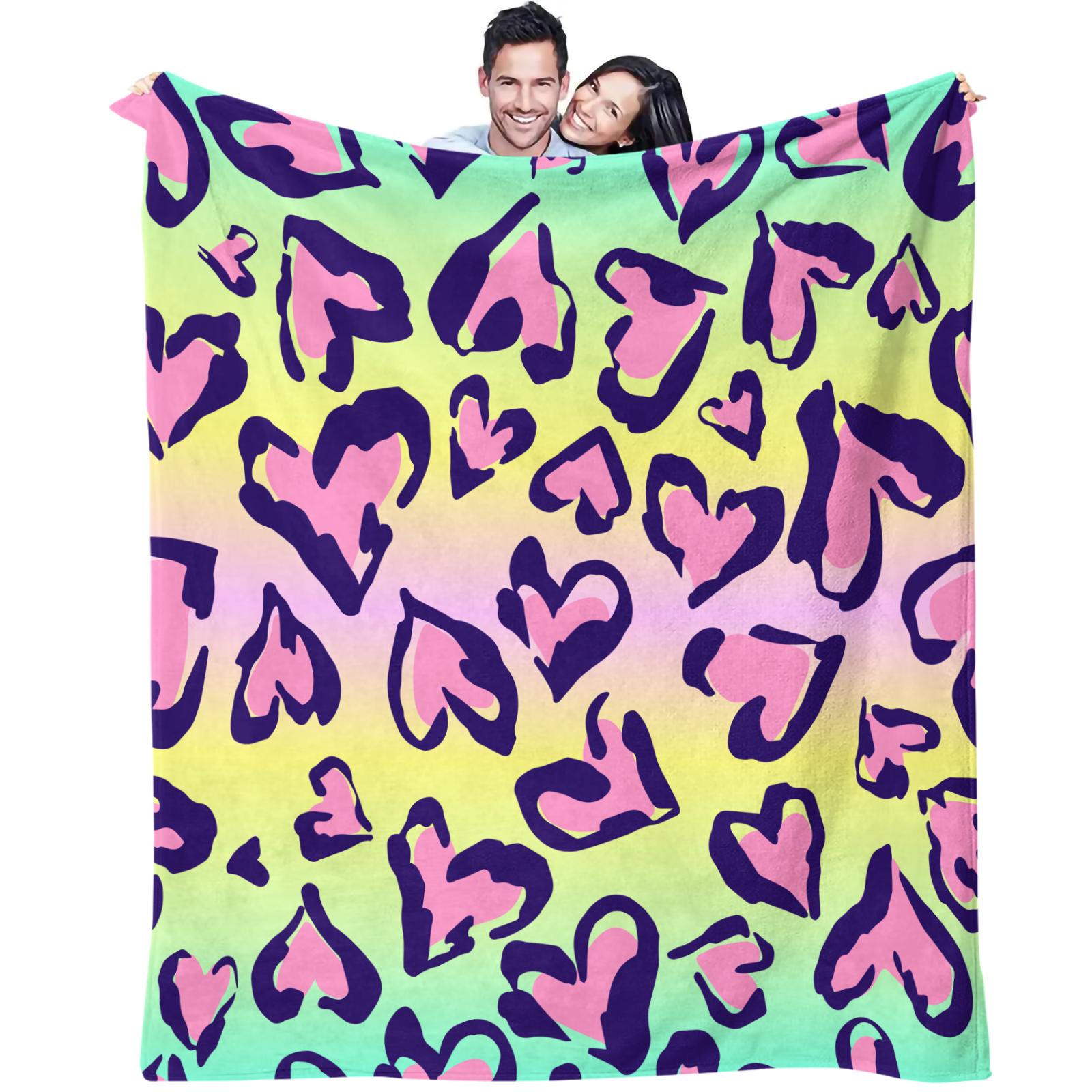 Classic Leopard Print Luxury Vintage Bohemian Throw Blanket, Soft Lightweight Multi-Use Blanket for Car, Home, Library, Office & Nap Time, Perfect Housewarming Birthday Christmas Gift