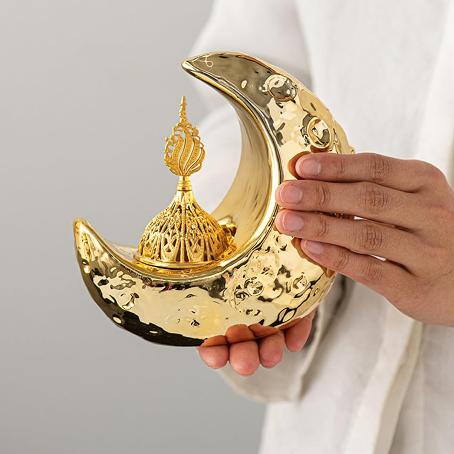 Middle Eastern Ceramic Incense Burner, Mosque Dome Shape Candle Holder, Ramadan Kareem Decor, Room Decoration, Bedroom Ornament