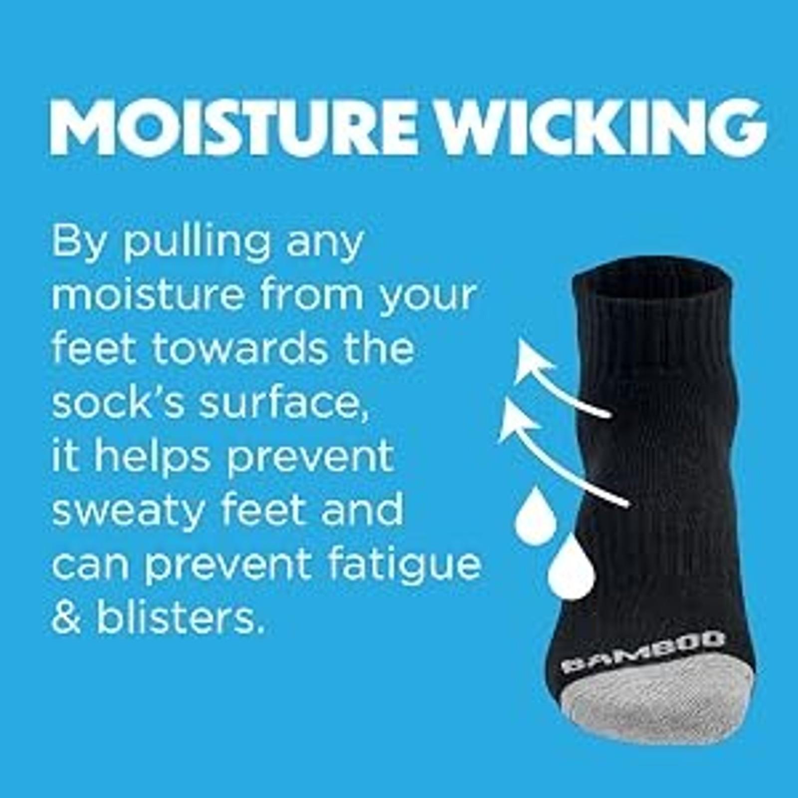 Premium Bamboo Rayon Quarter Crew Socks for Men Moisture Wicking Odor Control Cushioned Sole Breathable Work SocksGift Premium Bamboo Rayon Quarter Crew Socks for Men Moisture Wicking Odor Control Cushioned Sole Breathable Work SocksGift