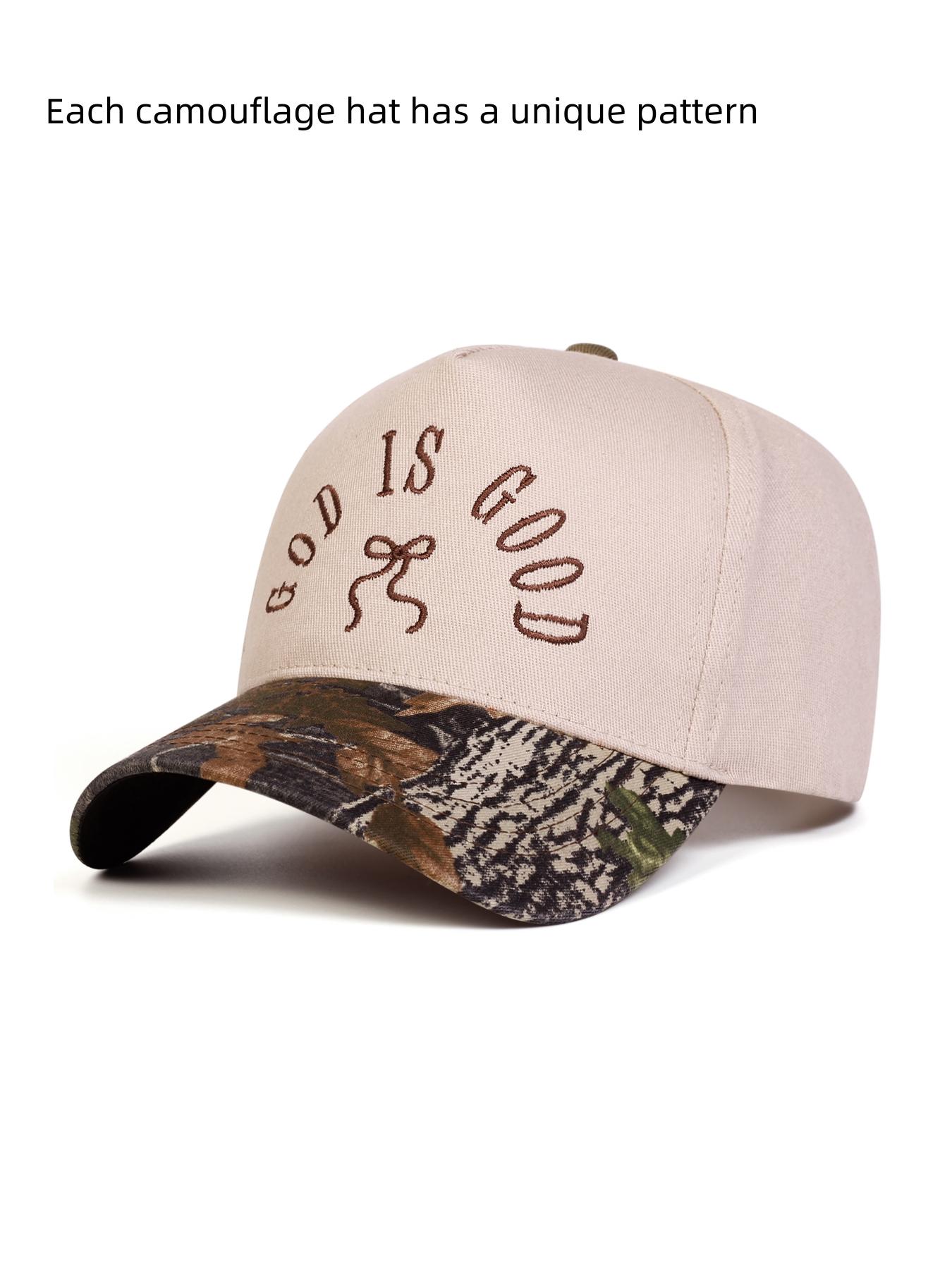Unisex Baseball Cap God Is Good Letter Print, Adjustable Outdoor Sun Protection Hat, Casual Fitted Design for Spring & Fall Travel, Adjustable Snapback Hat