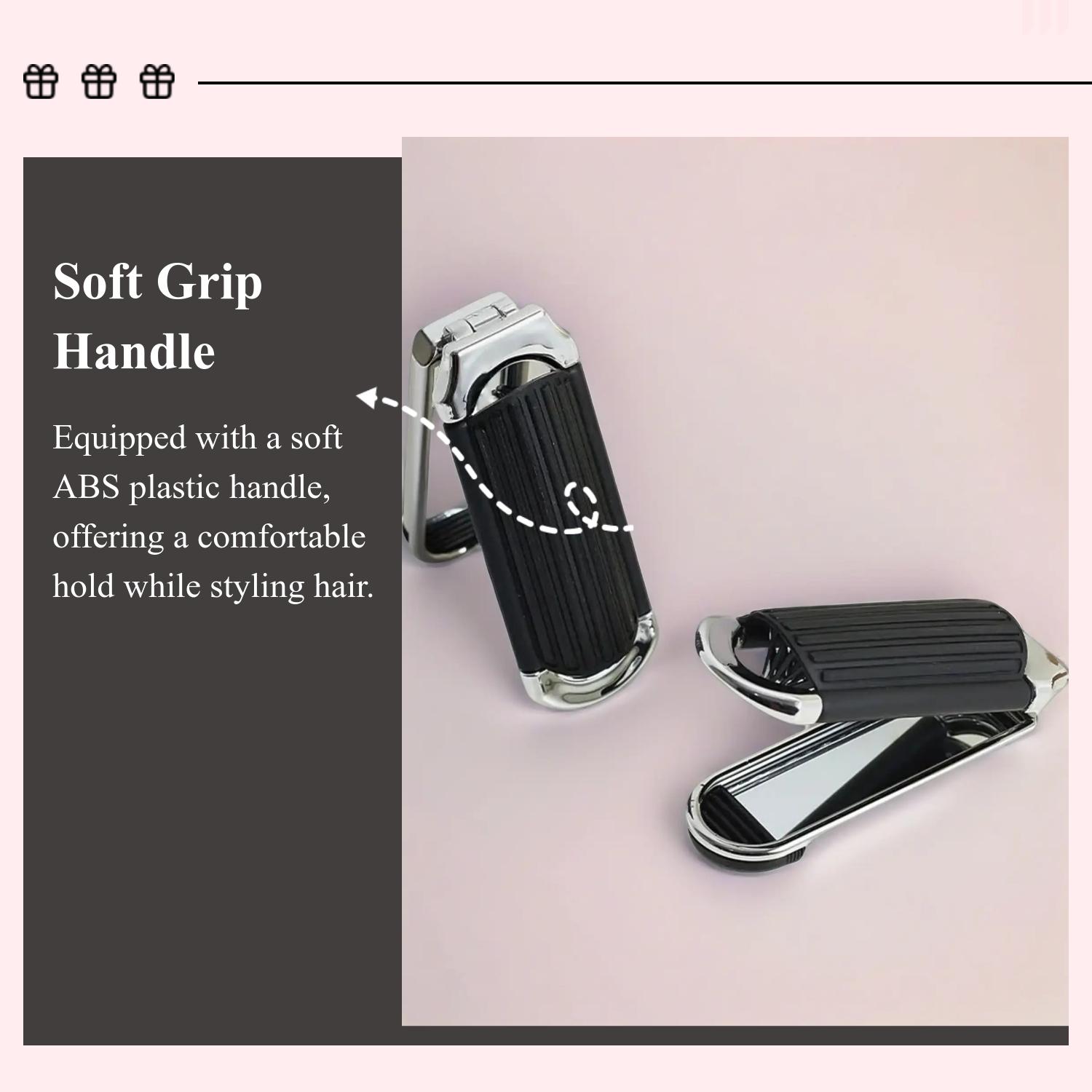 Cute Foldable Mini Comb Portable Ladies Mirror Cushion Integrated Small Massage Pad Comb, Abs Plastic Handle, Hair Styling Tool, Folding Comb