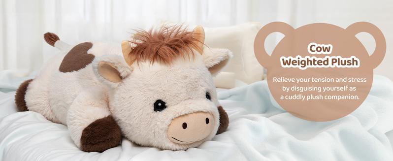 Removable Heating Pad – 5lb Weighted Mewaii Premium Plush, Microwavable & Freezable Stuffed Animal, Hot & Cold Cuddle Toy for Stress Relief