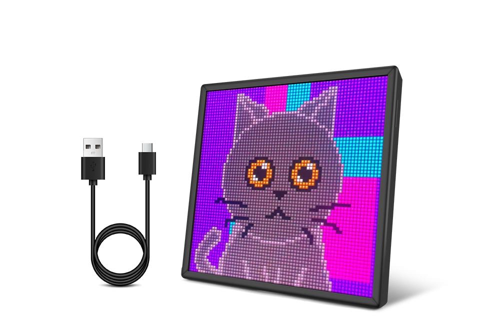 Programmable LED Pixel Matrix Display,DIY Art Animation Screen with App Control,5V for Home/Office Decor Gift Christmas/Birthday