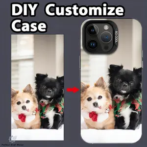 Custom Photo Phone Case – Please Send Image After Purchase.Phone Case - Customizable Pet-Themed Case with Personalized Printing in Black, Gray, And Silver. This Soft Border Case Is Designed to Resist Fading And Fingerprints