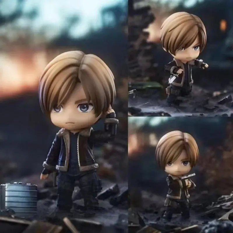 2026 New hot item 10cm Aixlan #2337 Leon Scott Kennedy Action Figure Q Version Cartoon Movable Model Desktop Collect Doll Ornament Toy Gifts