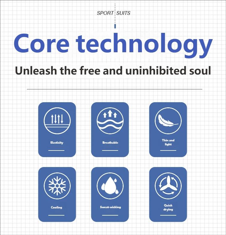 Tracksuit Men's Quick-Dry Sports Set Summer Thin Breathable Short Sleeve T shirt and Shorts Suit 2-Piece Fitness Running Training outfits Casual Wear