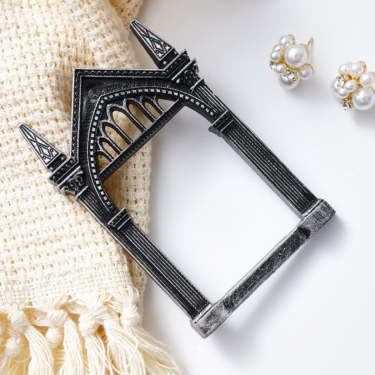 French Silver-Trimmed Mini Frame, Resin Desktop Decor, DIY Craft Accessory, Home Decoration, Wedding, Party, Holiday Decor