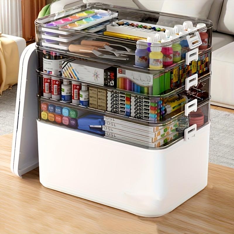 Multifunctional Plastic Sewing Craft Tool Box Multifunctional Organizer with Storage Container for Medicines, Hair Accessories, Art Supplies, Home Organization