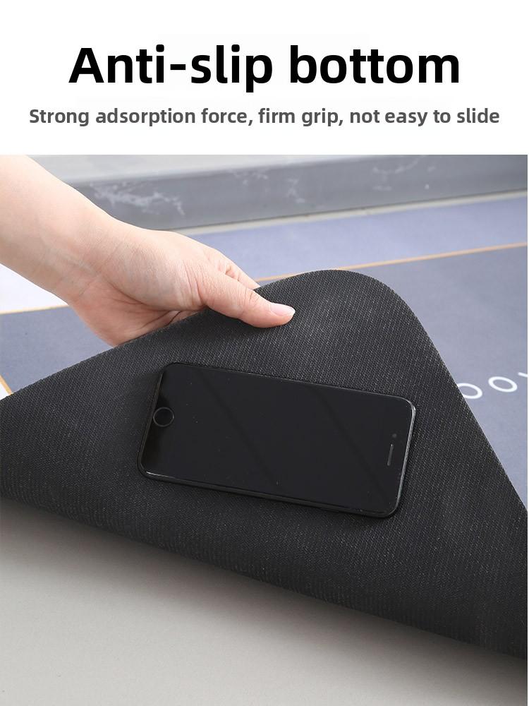 2-Piece Set, 0.1-Inch Thin Model Quick-Drying Bathroom Anti-Slip Mat, Water-Absorbing Mat, Room Decoration, Suitable For Hotels Washbasin