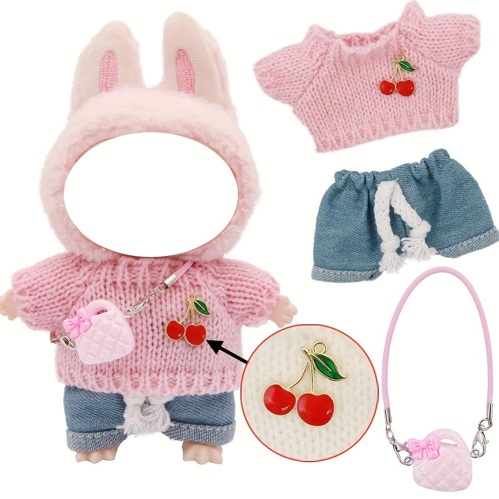Plush Doll Clothes Set for La-Bu-Bu Dolls, Soft Fabric Costume, Fashion Doll Accessories, Doll House Decor, Gift Collection