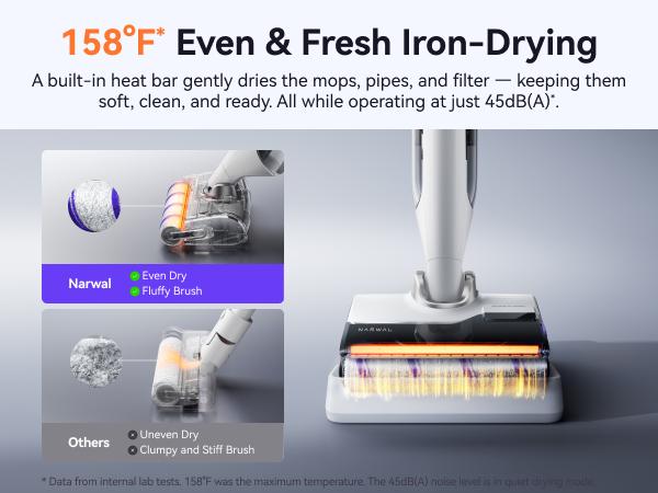 NARWAL S30 Wet Dry Vacuum Cleaner with 20000Pa Suction, 176°F Self-Cleaning, Heated Drying, Disposable Waste Bag, Tangle-Free, Cordless Vacuum Mop for Hard Floors & Edge Cleaning, Easy to Use