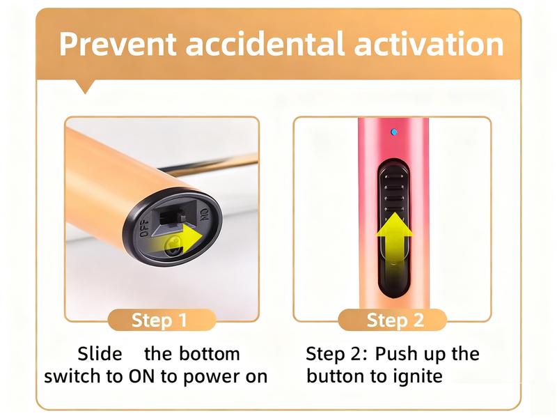 Igniter, electric igniter, rechargeable C-type igniter, arc igniter with LED battery display, flameless long-wick candle igniter, designed for barbecue and camping, Christmas gift, New Year gift