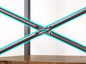 SUPERJARE Kitchen Bakers Rack with Power Outlet, Coffee Bar Table 4 Tiers, Kitchen Microwave Stand with 6 S-shaped Hooks, Kitchen Storage Shelf Rack for Spices, Pots and Pans