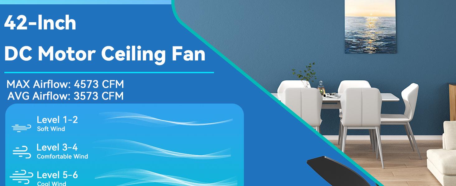 42-inch ceiling fan with light strip and remote control, black - low-profile embedded installation, black ceiling fan with light, silent bidirectional motor, 3CCT dimmable LED, modern ceiling fan suitable for bedrooms, can be used indoors or outdoors.