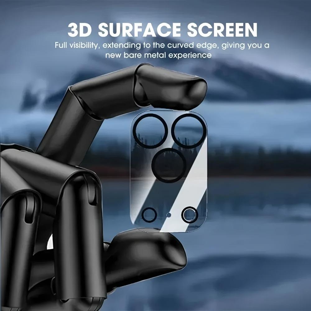 3 Pack Ultra HD Phone Camera Lens Protector, Accessories For iPhone 17/16/15/14/13/12/11/17 Pro Max/16 Pro Max/15 Pro/Plus/Mini, 3D Tempered Glass Camera Lens Protector, 9H+ Hardness, Anti-Scratch, Full Coverage, Case Friendly, Easy Installation