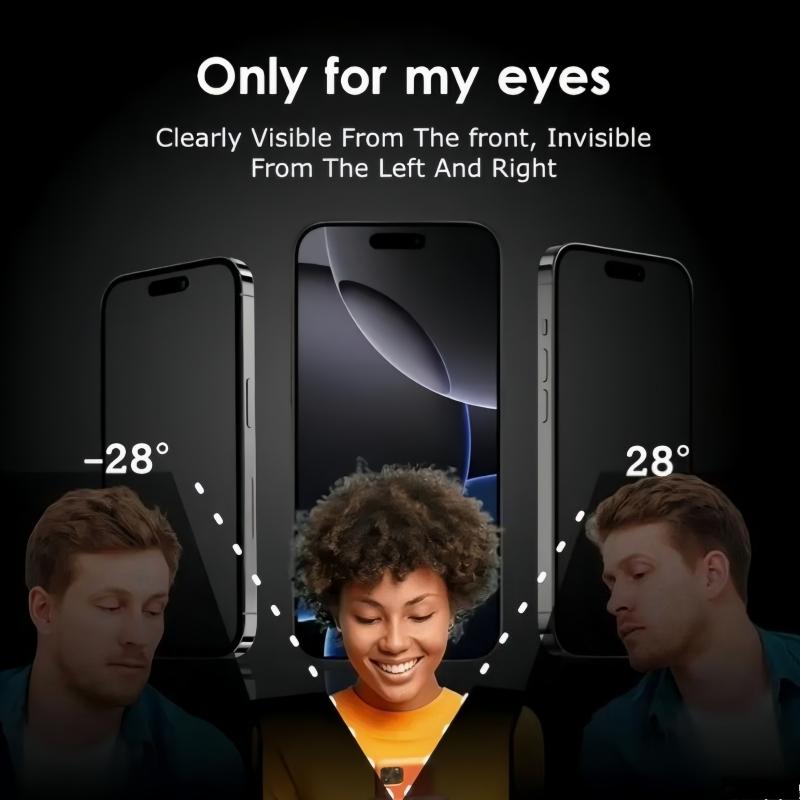 3 Matte Privacy Ceramic Screen Protectors for iPhone 17 Pro Max/air/16 Pro Max/16 Plus/15/14/13/12/11, Edge Protection, Anti-Scratch, Easy Install