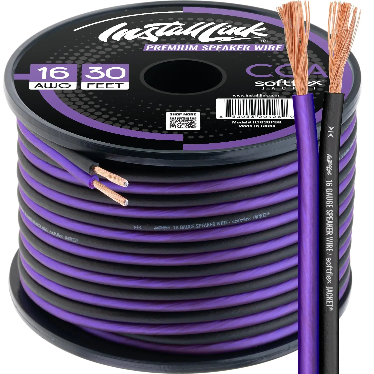 16 AWG Wired CCA Speaker Wire Cable - 30 ft Amp Wiring Kits with Tinned OFC, Fit for Stereo, Home Theater, Car Audio Accessories