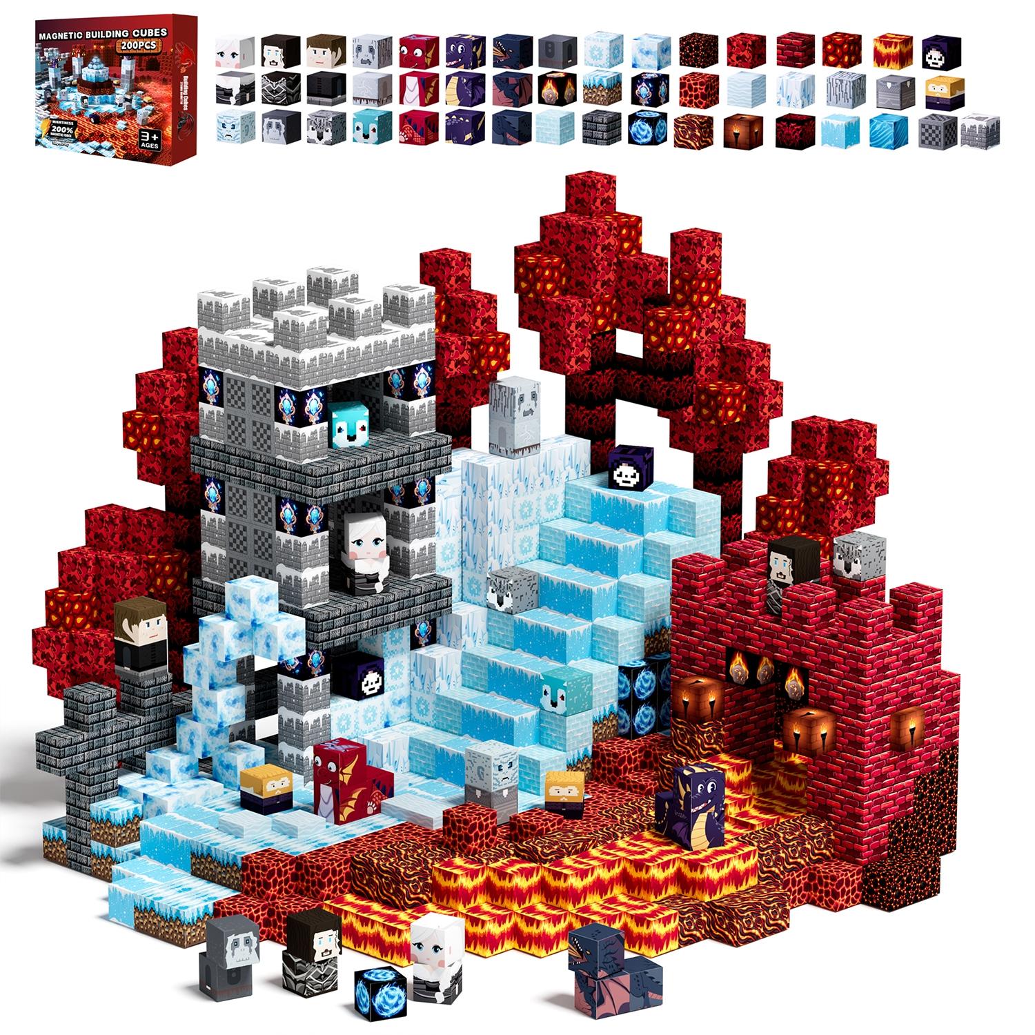 100/150 Pcs STEM Montessori Magnetic Building Blocks Set | Strong Magnetic Grip & Light-Through Building | Spatial Imagination & Teamwork Skills | Non-Slip Texture, Easy-Clean Surface | Birthday Gift for Kids Age 3+