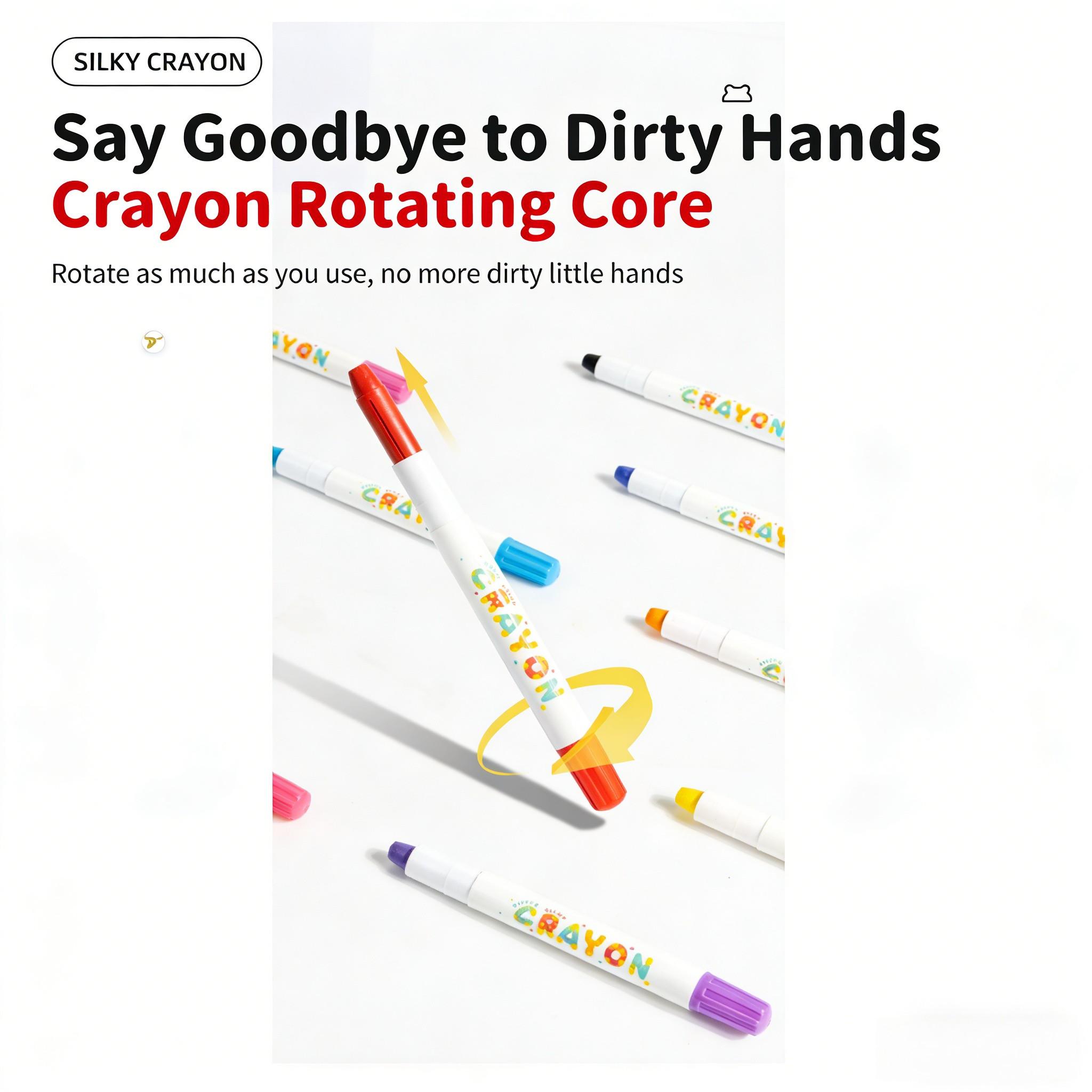 Jumbo Silky Crayons for Toddlers, Easy Grip Twistable Crayons, Non Toxic Washable Crayons, Kids Gifts, toddler crayons ,Easter crayons,Coloring Pencils, Art Supplies, Christmas Gifts