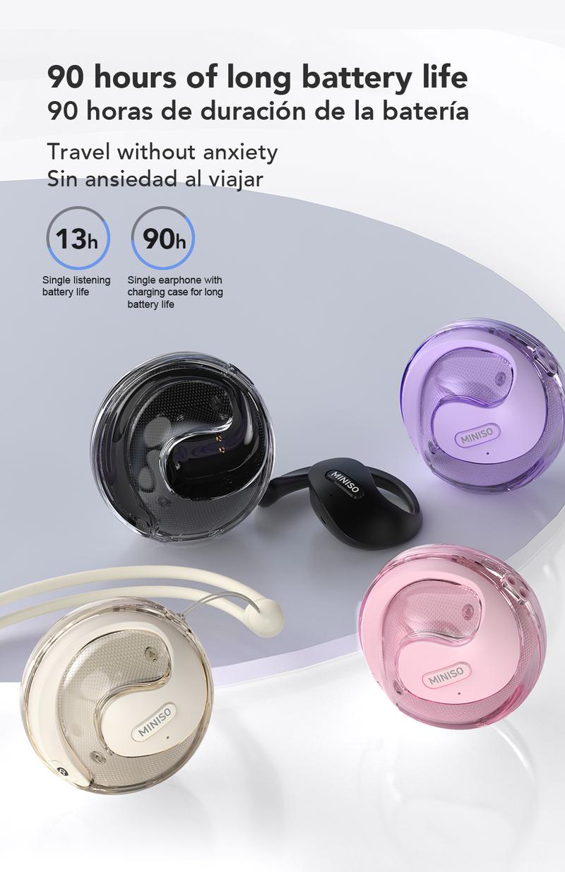 MINISO X15Pro Wireless Headphones Bluetooth 5.4 Sport Earphone Support 135 Languages HIFI Sound Quality