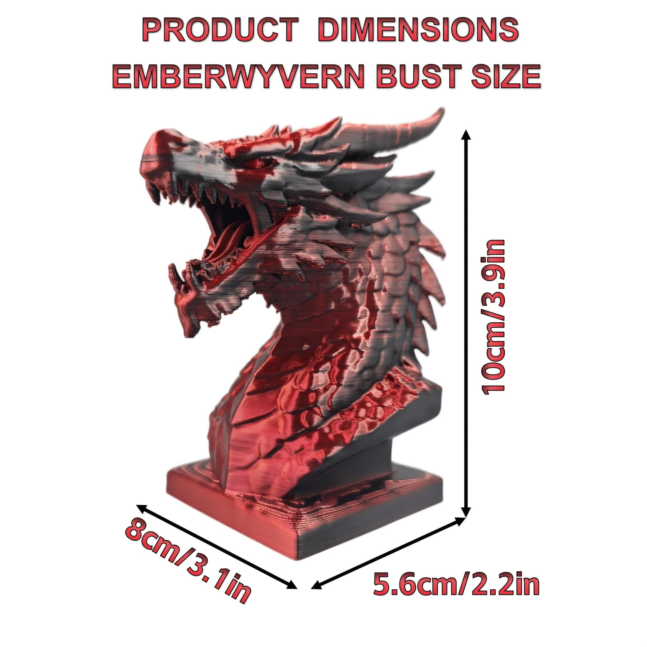 Collectible Dragon Head Decorative Half-Body Statue, Desktop Ornament, Home Room Bookshelf Decoration, Fantasy Style Sculpture Gift