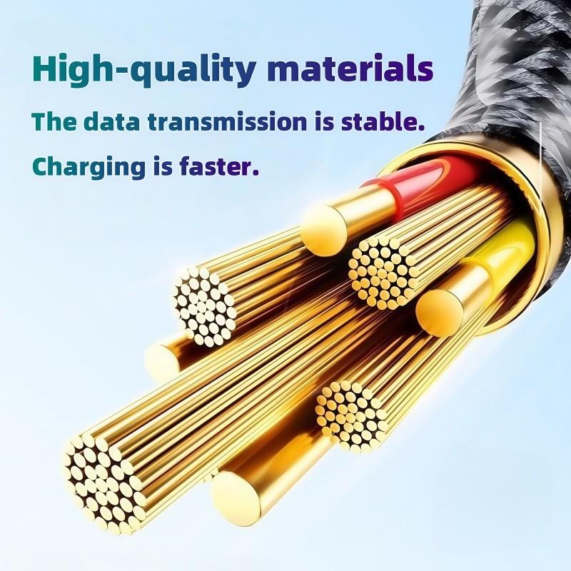 Super Fast Charging Data Cable, Durable, USB to Type-C Interface, Compatible with Samsung S23/s22/s21, Xiaomi Mi 12 Pro/k50/k60, Huawei P40/p60, Oppo