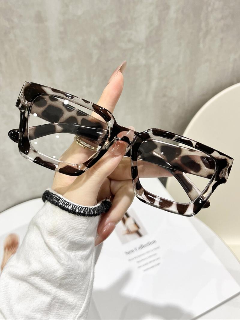 Classic Elegant Square Non-Prescription Glasses, Stylish Square Frames, Unisex Fashion Eyewear for Daily Use, Office & Casual Activities, Comfortable Fit