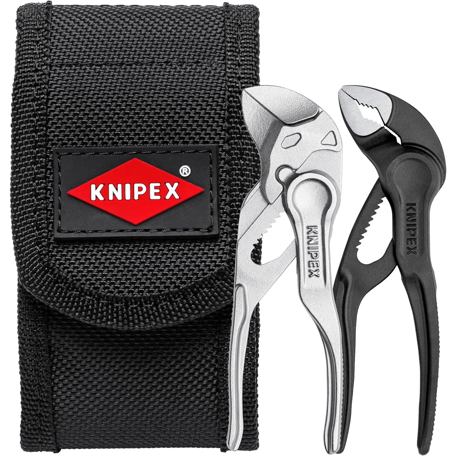 Compact XS 2-Pc Mini Pliers Set, Model 00-20-72-V04, Textured Grip, Belt-Carry Hand Tool for Adjustment Tasks
