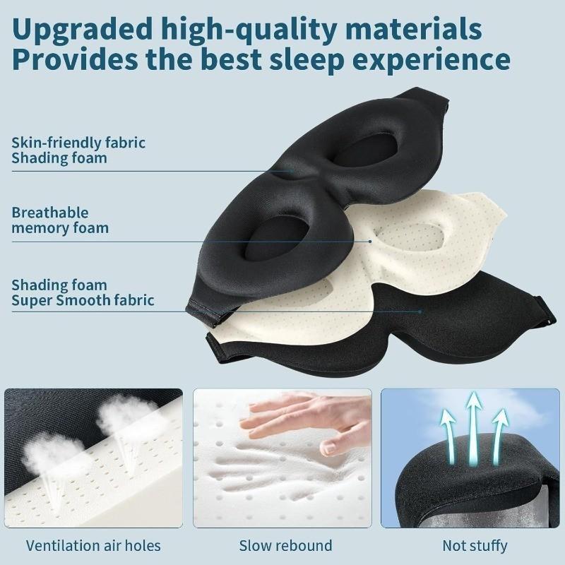 3D three-dimensional sleep blindfold, sleep magic memory sponge black shadow breathable eye protection travel essentials