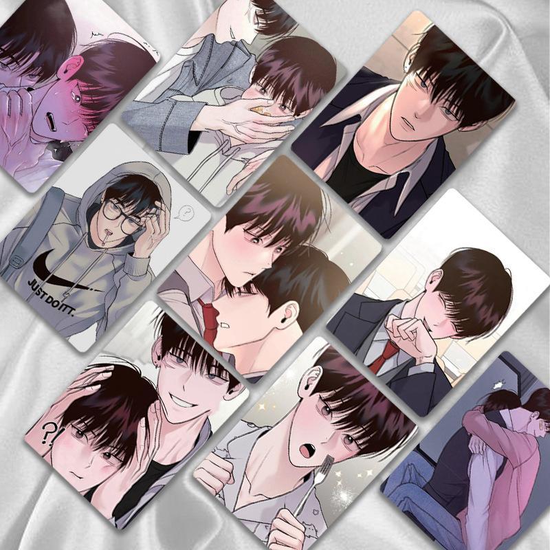 55 Pcs/Set Korean Manhwa Savior Laser Lomo Card Won Yaori, Koo Yunwon Comic Characters HD Photocard Cosplay Gift