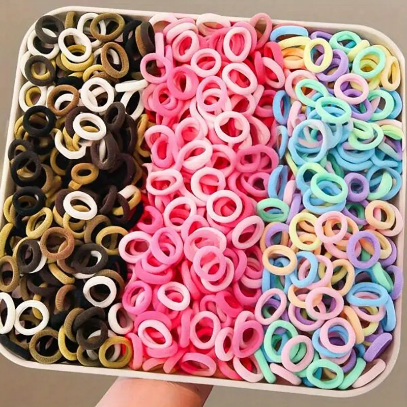 300pcs Colored Basic Hair Ties And Scrunchies, Including Ponytail Holders And Elastic Bands for Hair, Suitable for Daily Use
