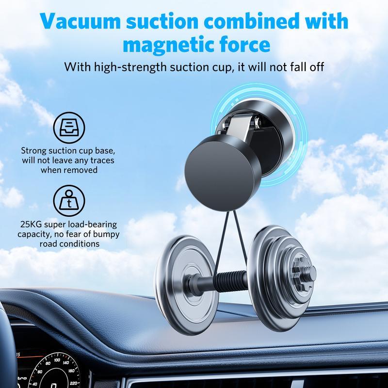 NganGee Vacuum Magnetic Phone Stand. Foldable And Retractable, Strongmagnet, Portable, Multi-Scene Useeasy To Use, Zero Bubbles, Your Screenstays Spotless