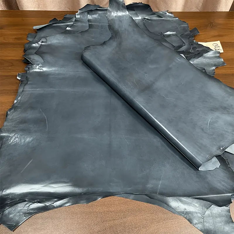 0.7mm Thick 100% Genuine High-Grade Fog-Gray Waxed Sheepskin Leather, Ideal for Leathercraft DIY Projects, Desktop Pads and Handicraft Making