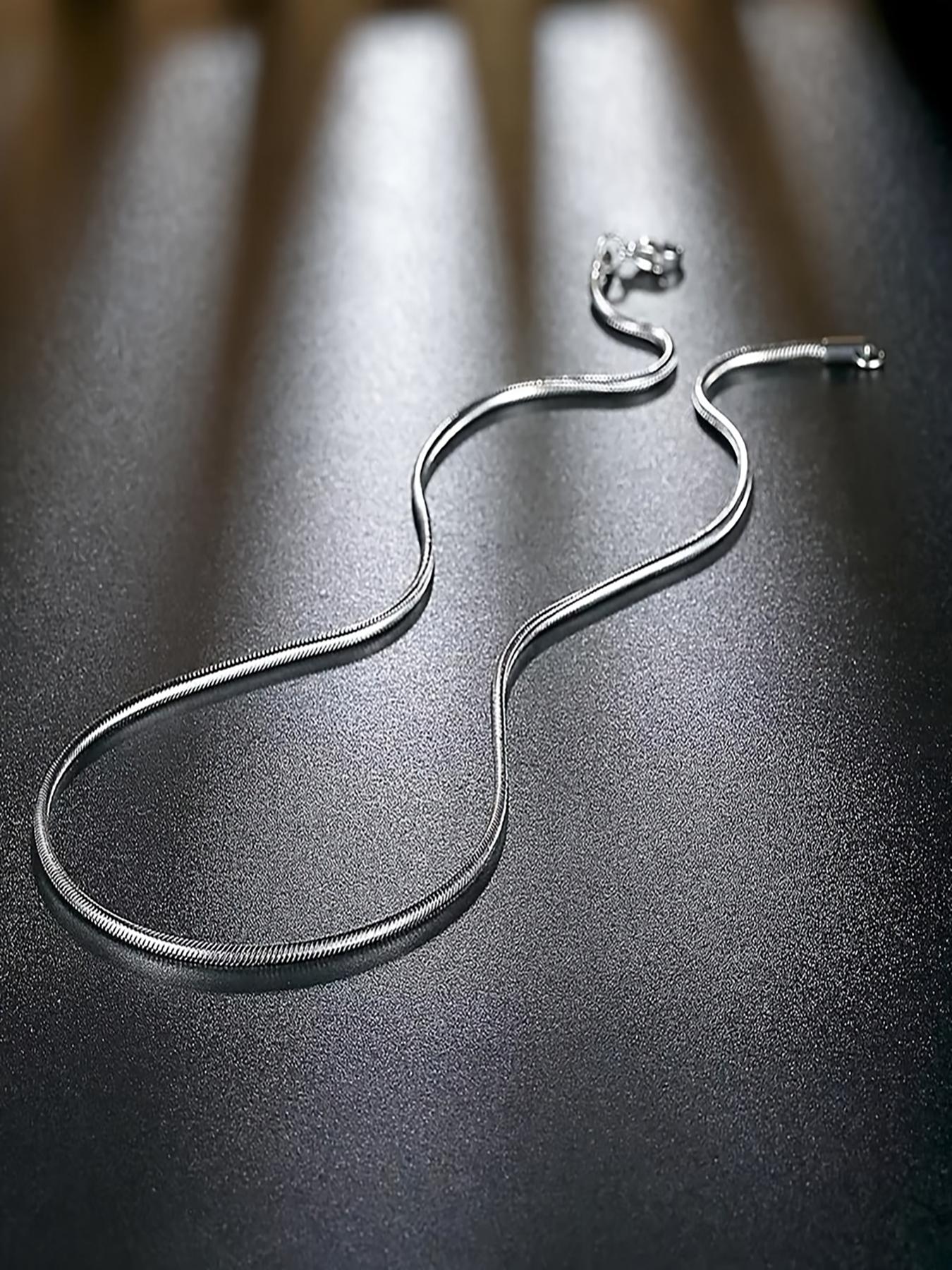 Men's Hip Hop Stainless Steel Round Snake Chain Necklace, Casual Style, All Seasons Wear, No Choking Hazard, Durable Jewelry Gift