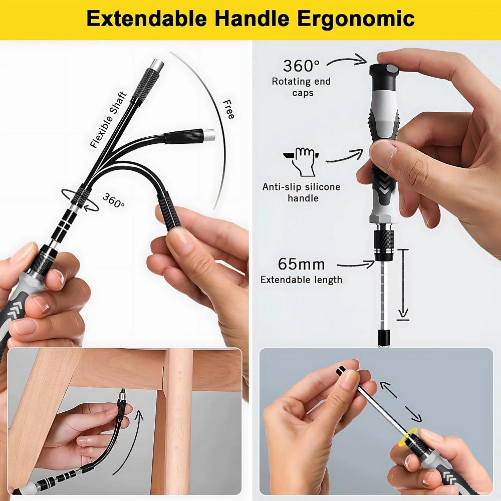 132-in-1 Precision Screwdriver Set with 108 Magnetic Bits, Professional Repair Tool Kit for Phones, Tablets, Laptops, and Electronics, Portable Multi-Tool with Anti-Slip Handle, Detailed Repair Accessories