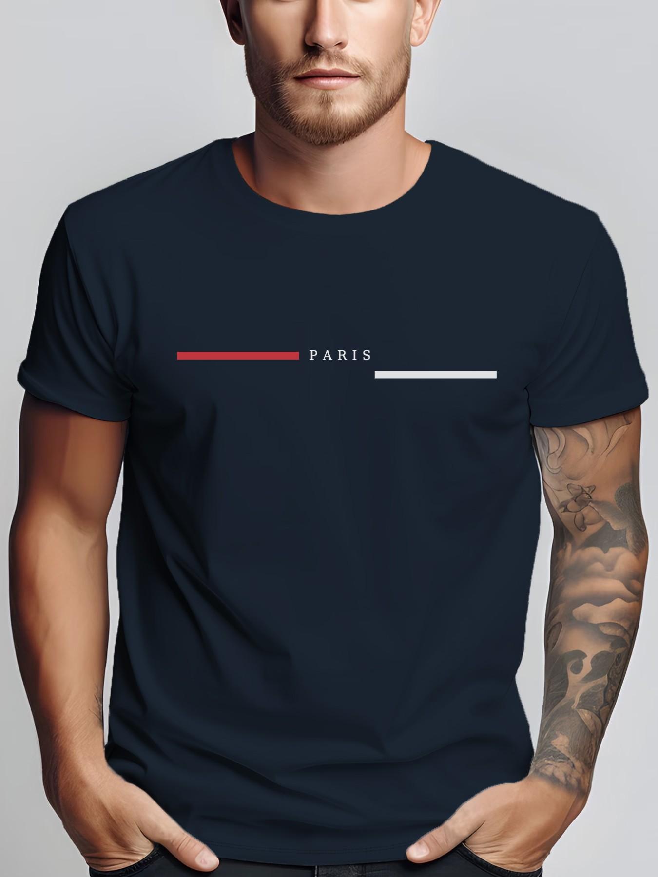 Men's Summer Micro-Stretch Comfort Round Neck Printed T-Shirt, Fashionable Trendy Wear, Best Choice for Men, Casual Stylish Tee