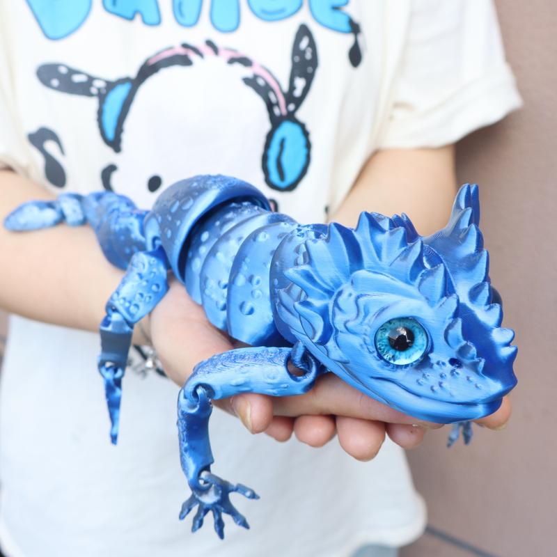 3D Printed Lizard Figurine, Collectible Figurines, Realistic Eyes, Moveable Joints, Home Decor Prop, Halloween Christmas Gift, Birthday Present