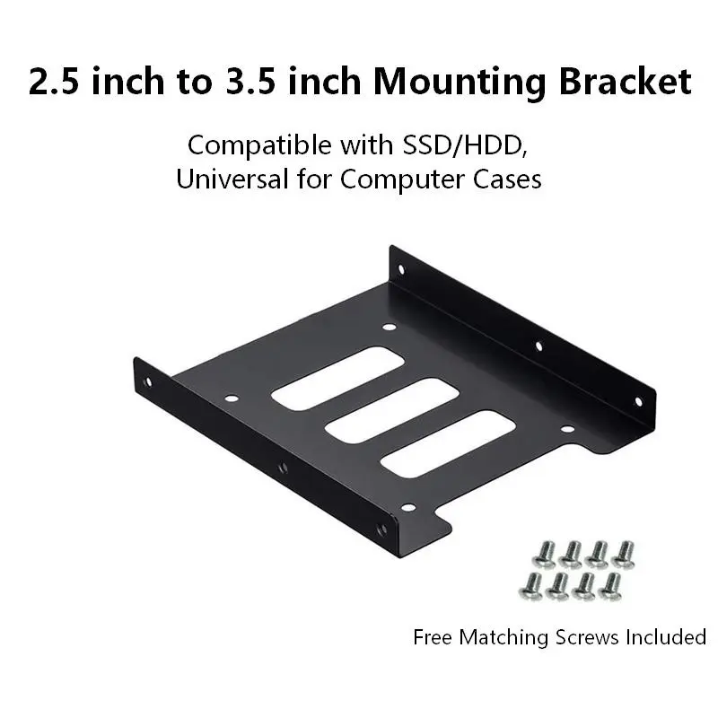 2.5 to 3.5 Inch HDD Adapter, Industrial Style Metal Frame, Excellent Cooling, Compatible with 2.5 Inch SSD/HDD, Includes Mounting Screws