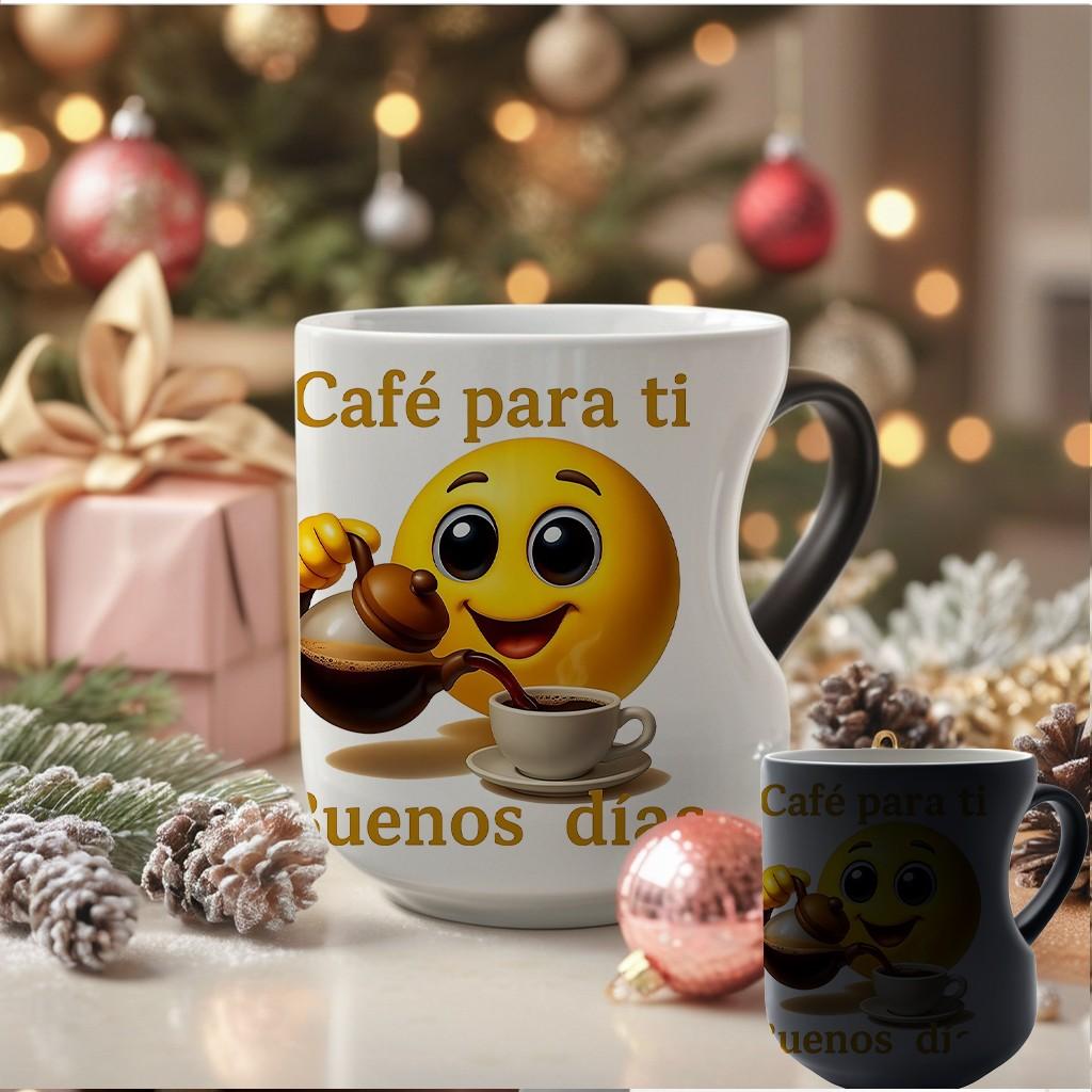 Thermosensitive Ceramic Mug, Funny Mug, Magic Color-Changing Heart-Handle Design, 11oz/330ML Capacity, Perfect Coffee Lover Gift, Ideal for Daily Use & Special Occasions, Ceramic Drinkware