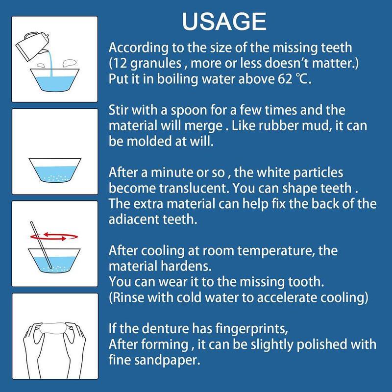 Resin 25g Temporary Tooth Repair Kit Teeth And Gaps False Teeth Solid Glue Denture Adhesive Teeth Whitening Tooth Beauty