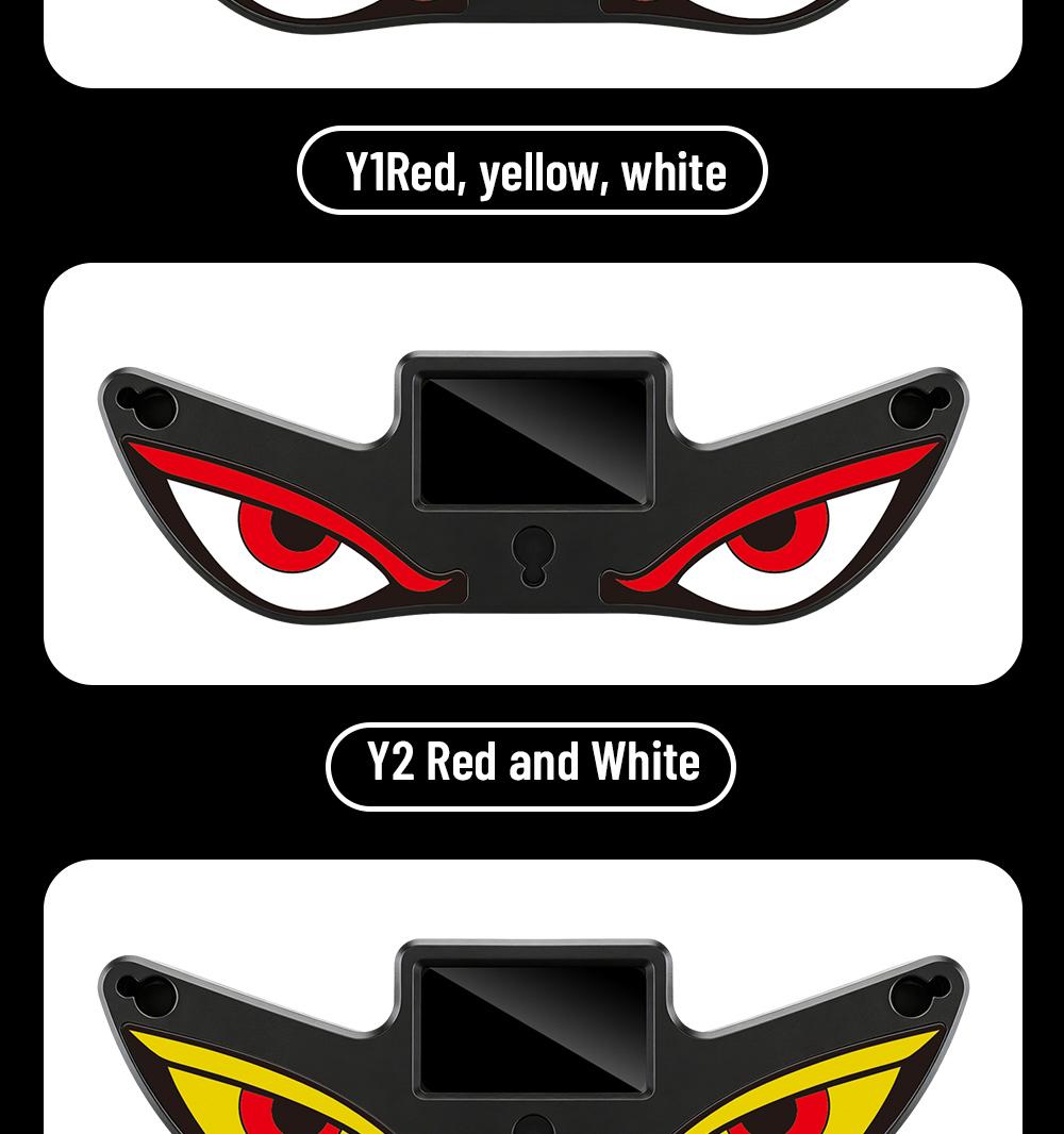 Car Rear Window LED Dynamic Display Light, Vampire Devil Eye Emoji Panel, Auto Decorative Light