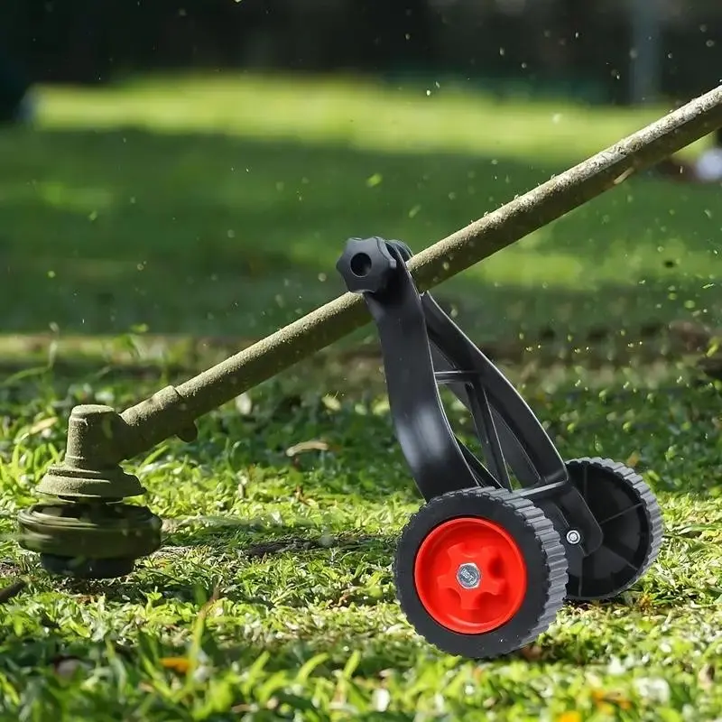 Adjustable Garden Lawn Mower Support Wheel Attachment, Durable Plastic Material, Quick-Release Design, Enhanced Stability and Mobility, Smooth Operation