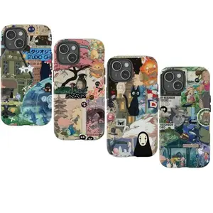 New Style Studio Ghibli Collage Soft TPU Phone Case - Wireless Protection, Drop-Resistance, Full Aesthetic Print for iPhone 17 Pro Max/Air,16,15,14,13,12,11 Plus Pro Max & Samsung S26,S25,S24,S23,S22,S21 FE Plus Ultra - Animal Themed Gift for Lovers