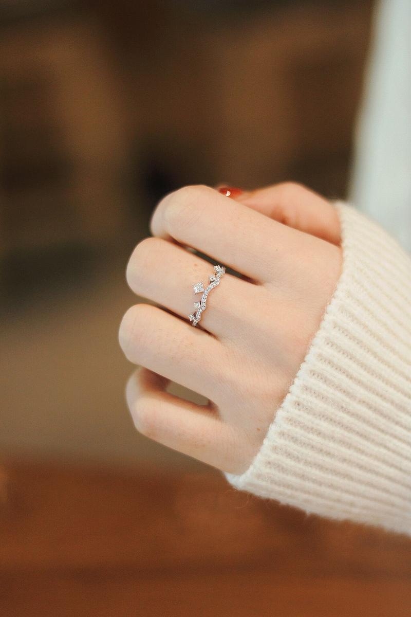 【#276 Princess】Princess Cut Synthetic Moissanite Wedding Ring Enhancer in 925 Sterling Silver